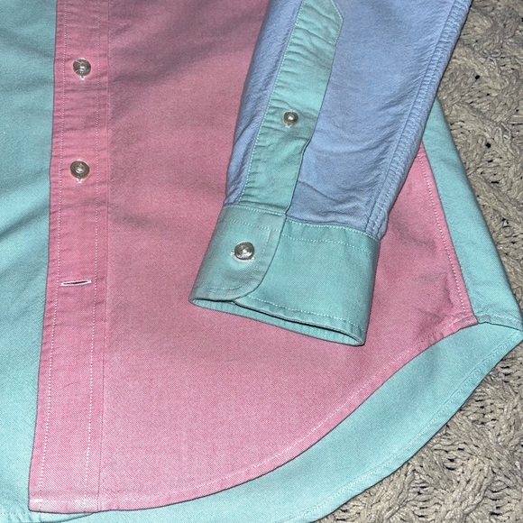 Vineyard Vines Slim Fit Tucker Shirt Green Blue Pink Oxford Button Down Size XS - Picture 9 of 14